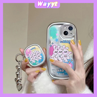 💖จัดส่ง24ชม💖iPhone 14 13 12 11 Pro Max เคส for เคสไอโฟน11 บางเบาพกพาง่าย การ์ตูน กระต่าย วัสดุชุบไฟฟ้า กันกระแทก Case