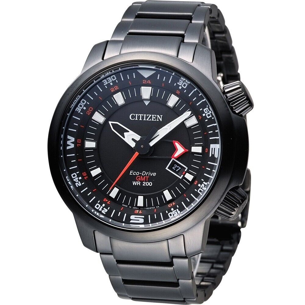 Citizen Eco-Drive Promaster GMT 200M Stainless Steel Men's Watch (BJ7086-57E)