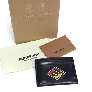 Burberry cardholders / card holder กระเป๋า ใส่การ์ด ใส่บัตร เบอเบอร์รี่ ของแท้ สีดำ ผู้ชาย ผู้หญิง