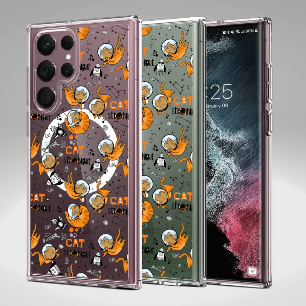 (แถมฟิล์ม) เคส FenixShield Crystal Hybrid [ CATINSPACE ] สำหรับ Samsung Galaxy S25 / S24 / S23 / S22 / Plus / Ultra / FE ราคา ถูกที่สุด ดีลบีเคเค แกลเลอรีภาพที่ 2