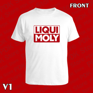 เสื้อยืดคอกลม แขนสั้น LIQUI MOLY สกรีน Flex pu  ขอบสวย คมชัด ผ้า cotton 100%