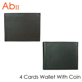 [Albedo] 4 CARDS WALLET WITH COIN กระเป๋าสตางค์หนังแกะ/กระเป๋าสตางค์/กระเป๋าใส่บัตร ยี่ห้อ AbII - A2BB00279/A2BB00299