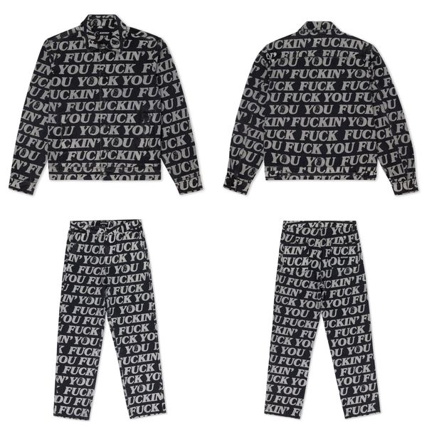 [ ของแท้ ] เสื้อแจ็คเก็ต และ กางเกง RIPNDIP FUCKIN FUCK DENIM JACKET and PANTS (BLACK) ของใหม่ ( พร้