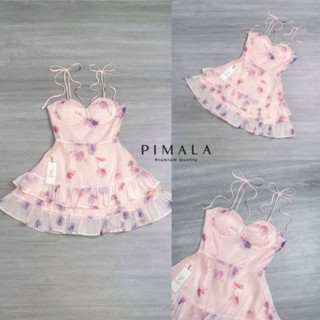 #Pimala Brand⭐️เดรสสายเดี่ยวผูกโบว์ลายน่ารักมากก ลุคนี้ใส่มาออร่าารักสุดๆไปเลยค้า