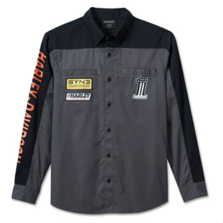 เสื้อเชิ้ตแขนยาวผู้ชายลิขสิทธิ์แท้จาก Harley Davidson 96071-24AC