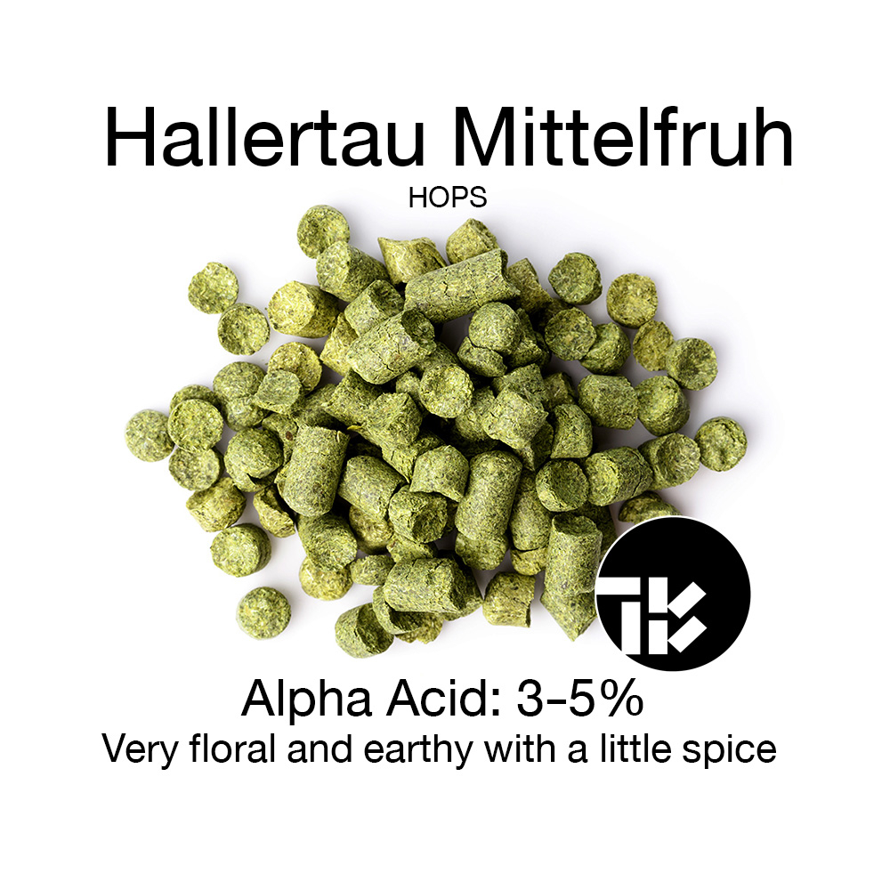 Hallertau Mittelfrüh Hops – Germany - 2oz