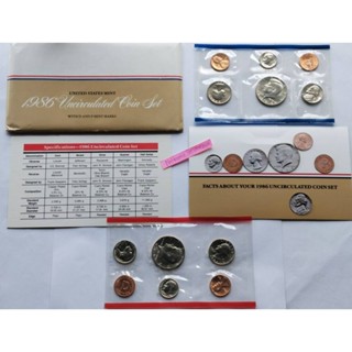 ชุดเหรียญ USA Mint Set 12 เหรียญ ปี 1986 PD