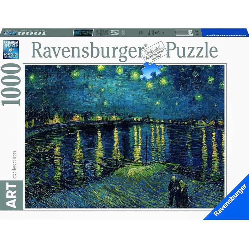 พร้อมส่งทันที-จิ๊กซอว์ Art Museum ภาพ Starry Night on The Rhone Van goghแบรนด์ Ravensburger jigsaw puzzle 1000 ชิ้น