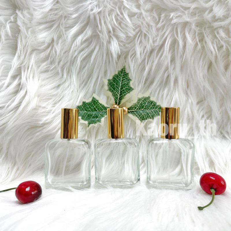ขวดน้ำหอม 30ML แบ่งน้ำหอม แบนใส30ML เหลี่ยมมล น้ำหอม ใส่สเปรย์แอลกอฮอล์ แบ่งน้ำหอมพกพา แฟนซี