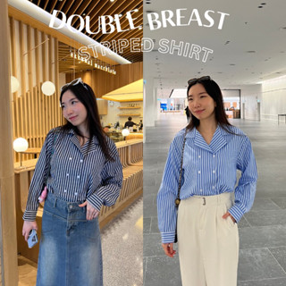 UIUI | double breast striped shirt! เสื้อเชิ้ตลายทาง