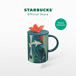 Starbucks Ceramic Under The Sea W/Siren Tail Lid Mug 16oz. แก้วน้ำสตาร์บัคส์เซรามิก ขนาด 16ออนซ์ A11145310