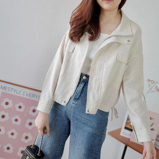 Yuna linen jacket 690.- ดูดี รักธรรมชาติแบบไม่ซ้ำใคร Jacket ผ้าลินินเนื้อดี  ฟีลสาวเกาหลี แต่งซิปหน้า