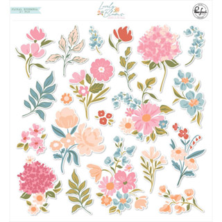 Lovely Blooms:Pinkfresh Cardstock Die-Cuts Ephemera Pack 38/Pkg