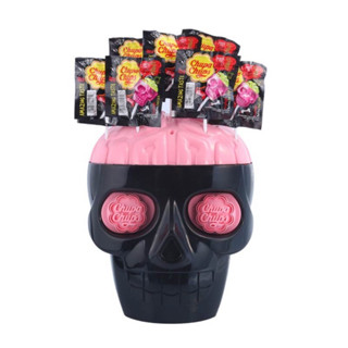 ( ไลฟ์ทุกวัน เที่ยง, 2 ทุ่ม ลด 50% ) Chupa Chups 3D Skull หัวกะโหลก จูปาจุ๊ปส์ / ChupaChups จูปาจุ๊บ หัวกระโหลก ดำ-ชมพู