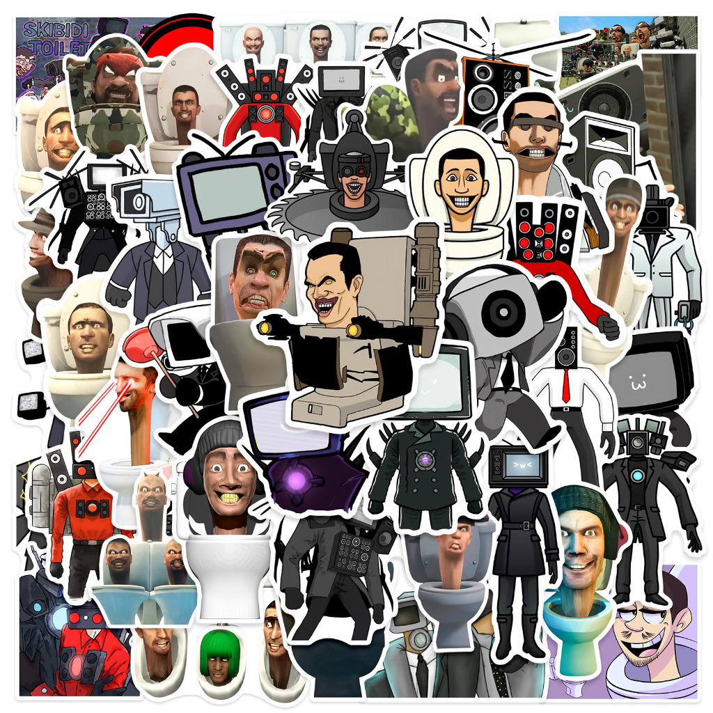 💥พร้อมส่ง💥New skibidi toilet sticker game สติกเกอร์กันน้ำรูปแบบที่แตกต่างกัน 50ชิ้น