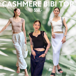 Cashmere Bibi Top เสื้อknittingแขนสั้น