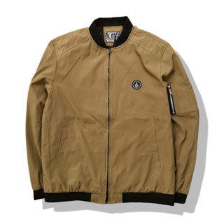 Khaki Brown Bomber Jacket รอบอก 48”