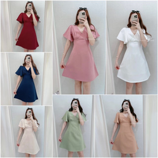 “ Jenny dress “ 🌷✨S/M/L (เย็บกลับซับในทั้งตัว) อ่านขนาดก่อนสั่งซื้อ - Swanashop