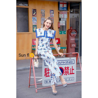 🩷 ป้าย sun flower 🩵XL, 2XL,3XL 🌻 สาวอวบ เซตกางเกงขายาวน้องหมี เสื้อแต่งคอปก น่ารักมาก