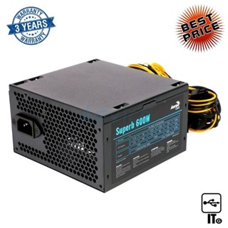 POWER SUPPLY (FULL) 600W AEROCOOL SUPERB ประกัน 3Y พาวเวอร์ซัพพลาย