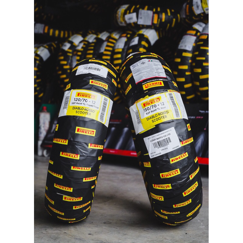 ยาง PIRELLI ROSSO SCOOTER ใส่ VESPA GTS / LAM X300 / MSX ไซส์เดิมคู่ละ 4,800฿ (ยางปี 25)
