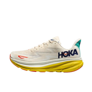 HOKA ONE ONE Clifton 9 beige gentleman Woman ของแท้ 100 % style