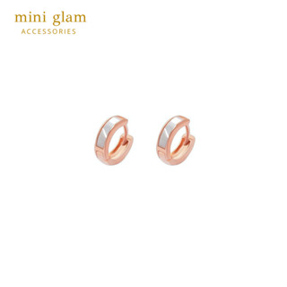 Miniglam Taylor Rose Gold Mini Hoop Earrings ต่างหูห่วงขนาดเล็กสีโรสโกลด์