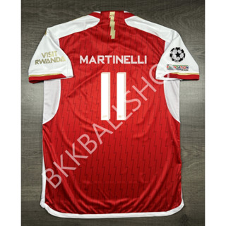 เสื้อฟุตบอล Arsenal Home อาเซน่อล เหย้า 2023/24 พร้อมอาร์ม UCL 11 MARTINELLI