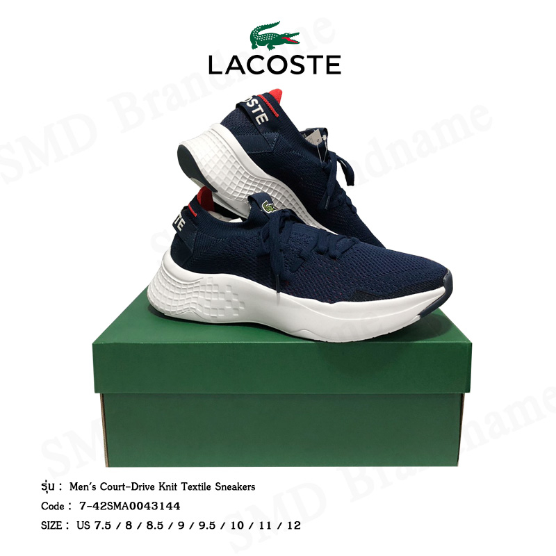 Lacoste รองเท้าผ้าใบ รุ่น Men's Court-Drive Knit Textile Sneakers Code: 7-42SMA0043144
