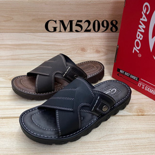 Gambol GM52098 รองเท้าแตะสวมชาย Size 40-44 สีดำ/น้ำตาล ยอ