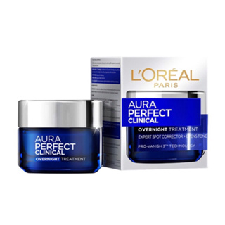 [ข้อเสนอดีที่สุด, ของแท้100%] LOréal Paris Aura Perfect Clinical Overnight treatment 50ml ลอรีอัลโอเวอร์ไนท์ทรีทเมนท์