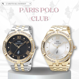 🎁PARIS POLO CLUB PPC-230311-SGD-BK / GD-WE ของแท้ 100% พร้อมส่ง ประกัน 1 ปี