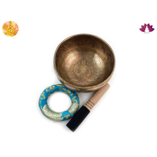 ขันทิเบตแฮนด์เมด ขนาด17.9ซม. น้ำหนัก980กรัม ชามทำสมาธิแฮนด์เมด Tibetan Handmade Singing Bowl