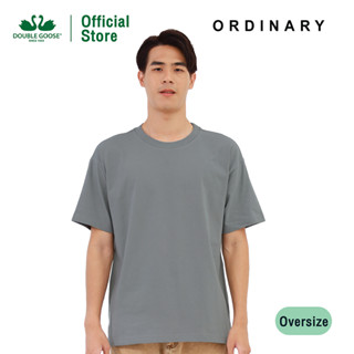 ห่านคู่ เสื้อยืดคอกลม ทรง Oversize รุ่น Ordinary สีเทา,น้ำตาลอ่อน,แอร์ฟอร์ชบลู