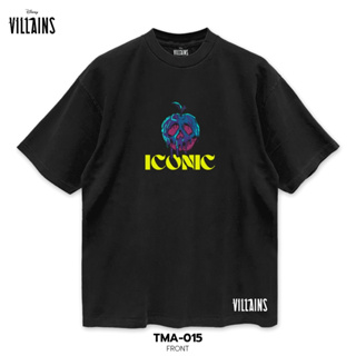 Power 7 Shop เสื้อยืดการ์ตูน ลาย "The Evil Queen" คอลเลคชั่น "Disney Villains" งานวินเทจฟอกเฟด-สีเทา (TMA-012)