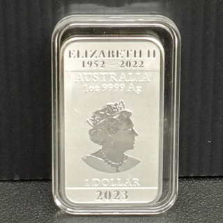 2023 The eiffigy Queen Elizabeth II on Bar DRAGOON Coin 1oz. Silver Bullion