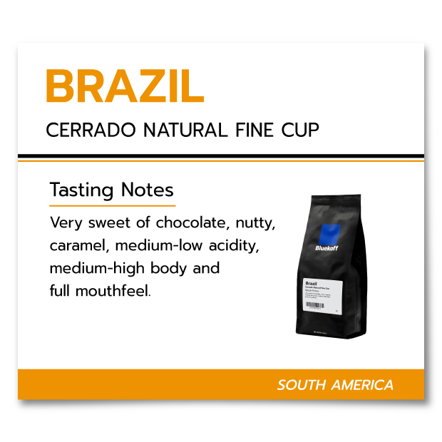 มีสินค้าพร้อมส่ง Brazil Cerrado Natural Fine Cup 250 กรัม