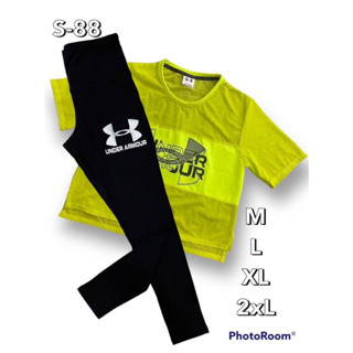 under armour เสื้อแขนสั้น+เลคกิ้ง