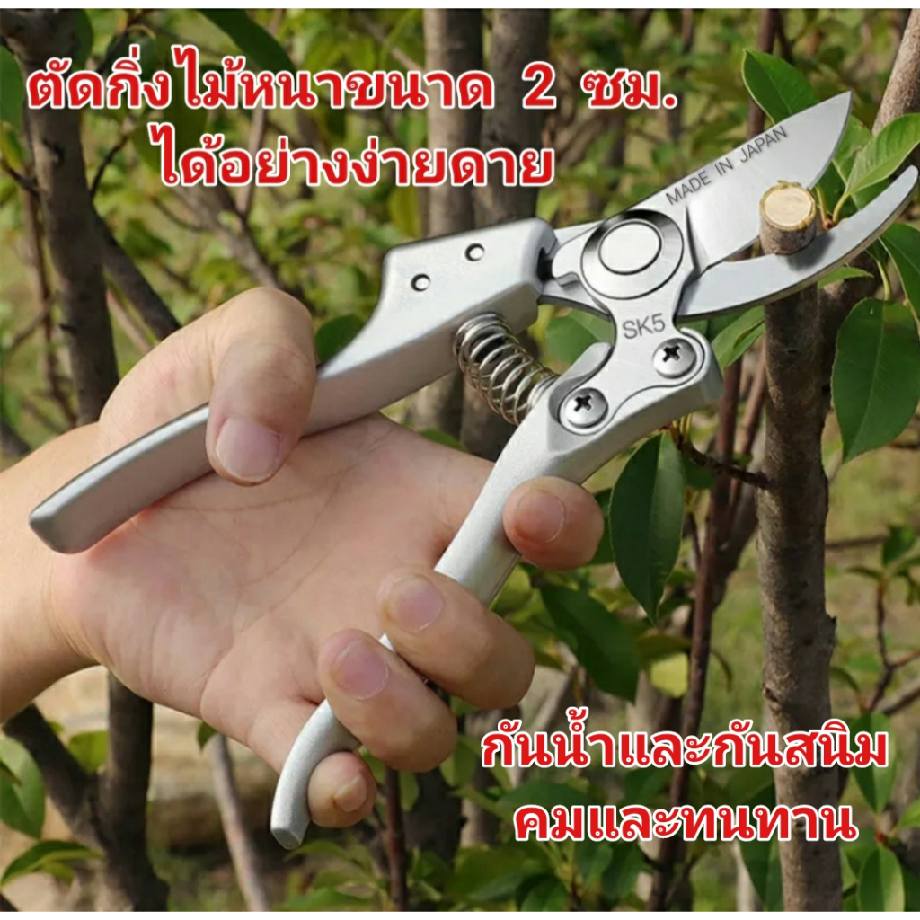 Made in Japan กรรไกรตัดกิ่ง SK5 แต่งกิ่ง ตัดต้นไม้ ตอนกิ่ง ทำสวน กรรไกรแต่งกิ่ง กรรไกรบอนไซ กรรไกรตัดต้นไม้