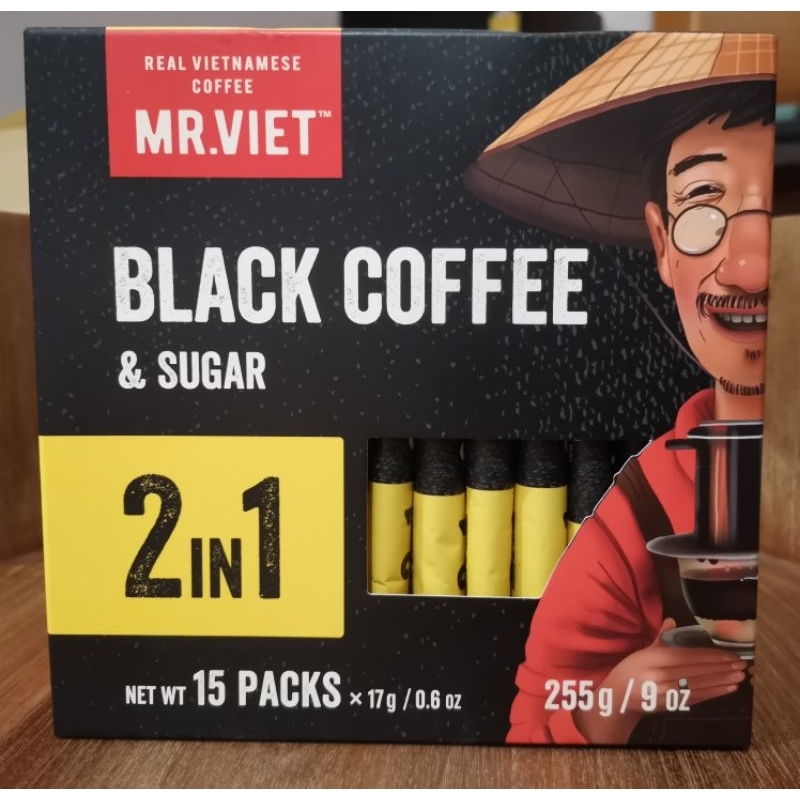 ☕❤️🌈กาแฟ​Mr.Viet​ 2​ in​ 1 Black​ coffee​&​Sugar