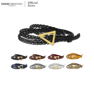 Louis Montini (Braided Belt) เข็มขัดสายเปีย เข็มขัดผู้หญิง ถักเปีย หนังแท้ Free Size MTG11