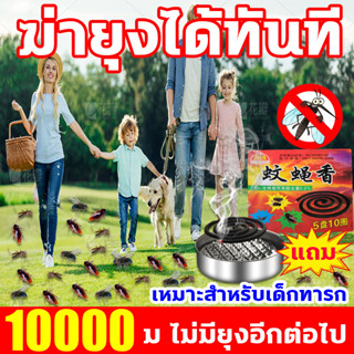 ฆ่ายุงได้ทันที 10000ม ไม่มียุงอีกต่อไป ยากันยุงแบบขด ฟรี กล่องใส่ยากันยุงยาจุดกันยุง ฆ่าแมลงวัน ยุง และแมลงสาบ ยากันยุง