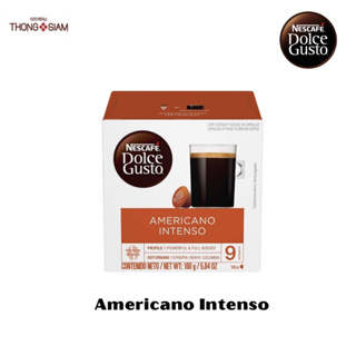 NESCAFE DOLCE GUSTO AMERICANO INTENSO เนสกาแฟ โดลเช่ กุสโต้ อเมริกาโน่ อินเทนโซ่ แคปซูลกาแฟ(16แคปซูล/กล่อง) BBE:31/03/24