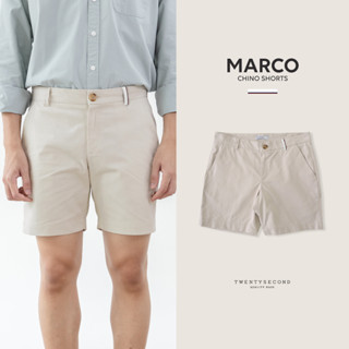 TWENTYSECOND กางเกงขาสั้น รุ่น Marco chino shorts - สีเบจ / Beige