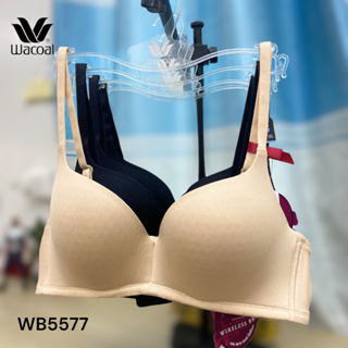 Wacoal WB5577  BRA SEAMLESS  3/4 CUP ไม่มีโครง MOLD หนา เสริมฟองน้ำหนา 18 mm.