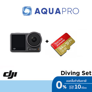 DJI Action 3 Standard Combo + Sandisk 64 Extreme By Aquapro