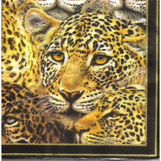 Pladao Napkin ภาพซาฟารี เสือดาว Leopard หน้าเสือ กระดาษ แนพกิ้น สำหรับงานศิลปะ เดคูพาจ decoupage ขนาด L 33x33