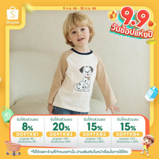 「สินค้าลิขสิทธิ์แท้」Iris kids IKS082304 Dalmatians dog T-shirt เสื้อผ้าเด็ก เสื้อแขนสั้น