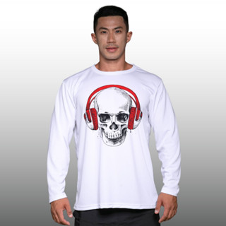 SKULL  Men’s Bodybuilding Long Sleeve Athletic Gym Shirt