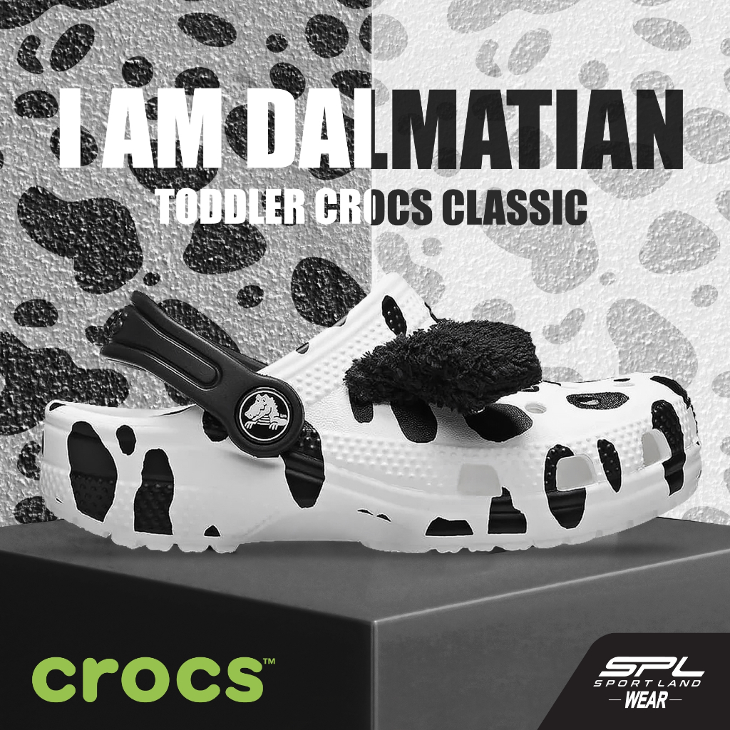 Crocs รองเท้าแตะ รองเท้ารัดส้น สำหรับเด็ก I I Am Dalmatian Clog 209075-103 (1790)
